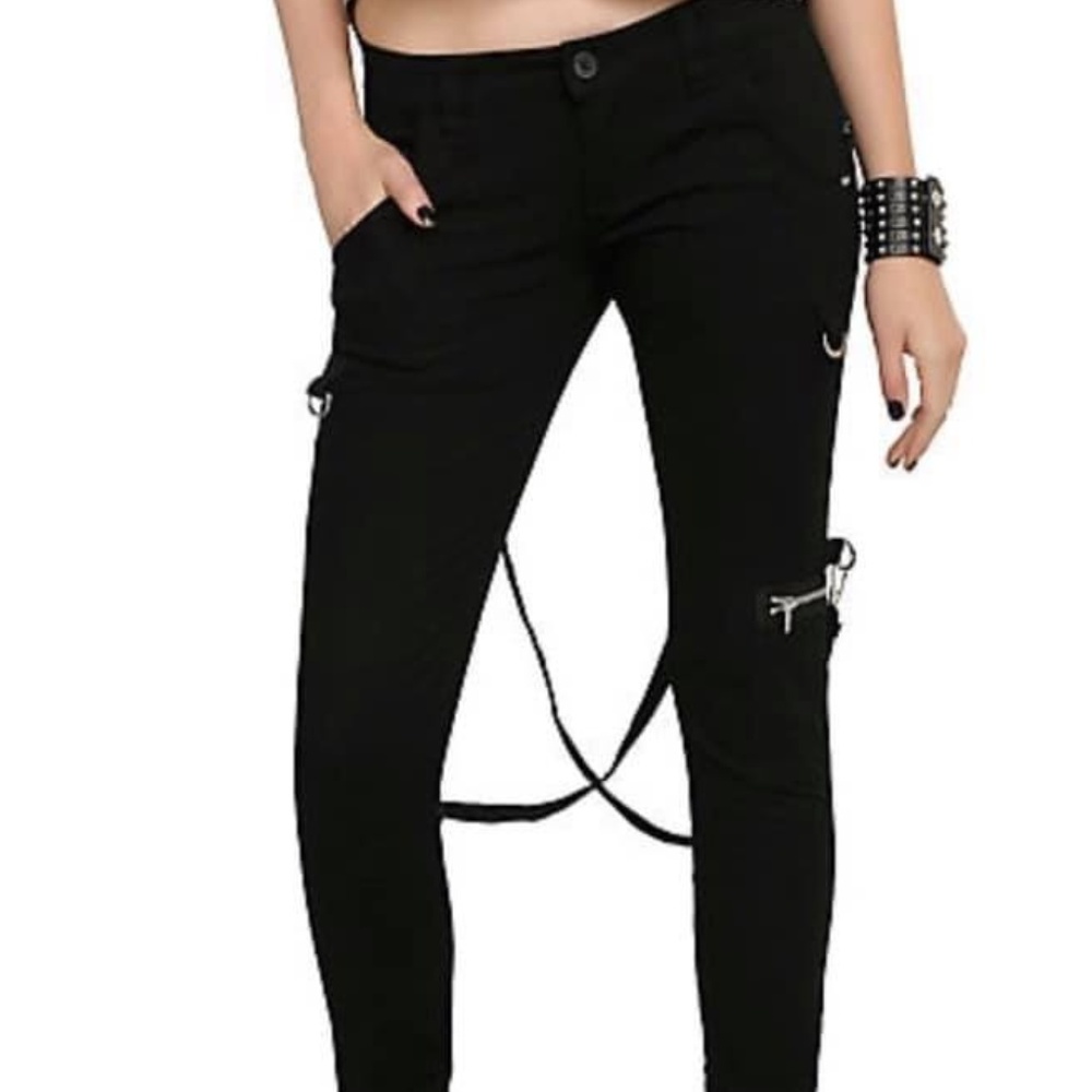 Royal Bones Suspender Skinny Jeans